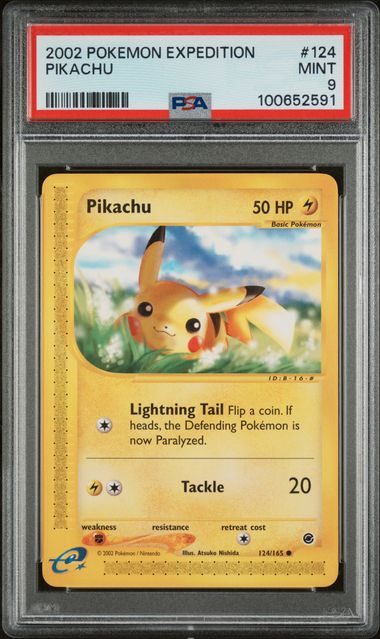 Pikachu 124/165 Expedition PSA 9 100652591