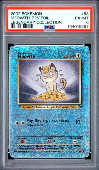 Meowth 53/110 Legendary Collection Reverse Holo PSA 6 164015397