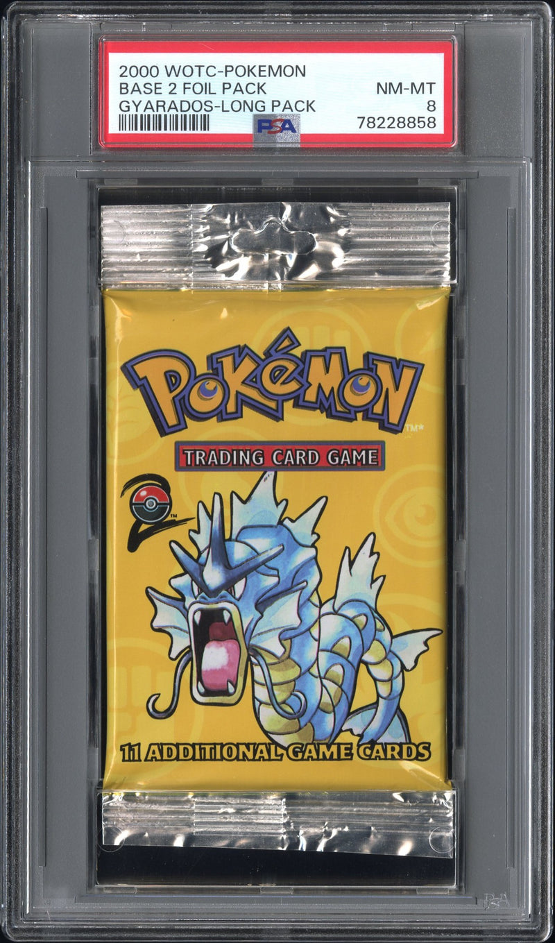 Base Set 2 Booster Pack Long Gyarados Art PSA 8 78228858