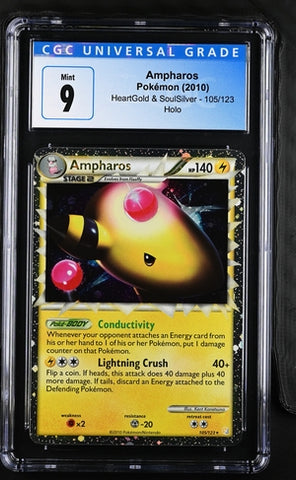 Ampharos 105/123 HeartGold & SoulSilver CGC 9 4077354110