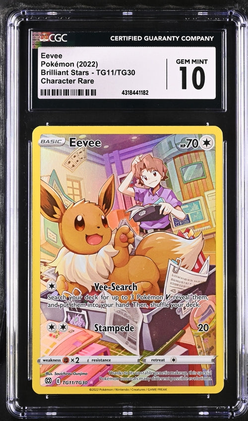 Eevee TG11/TG30 Sword & Shield Brilliant Stars CGC 10 4318441182