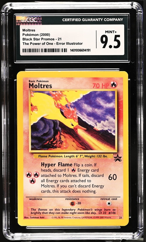Moltres - Error Illustrator (21) Black Star Promos CGC 9.5 1401006694191