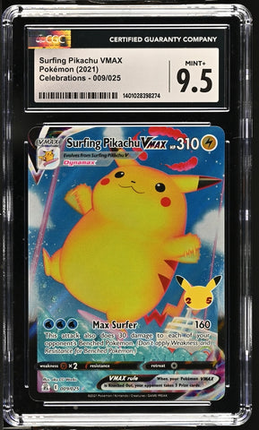 Surfing Pikachu VMAX 009/025 Celebrations CGC 9.5 1401028398274