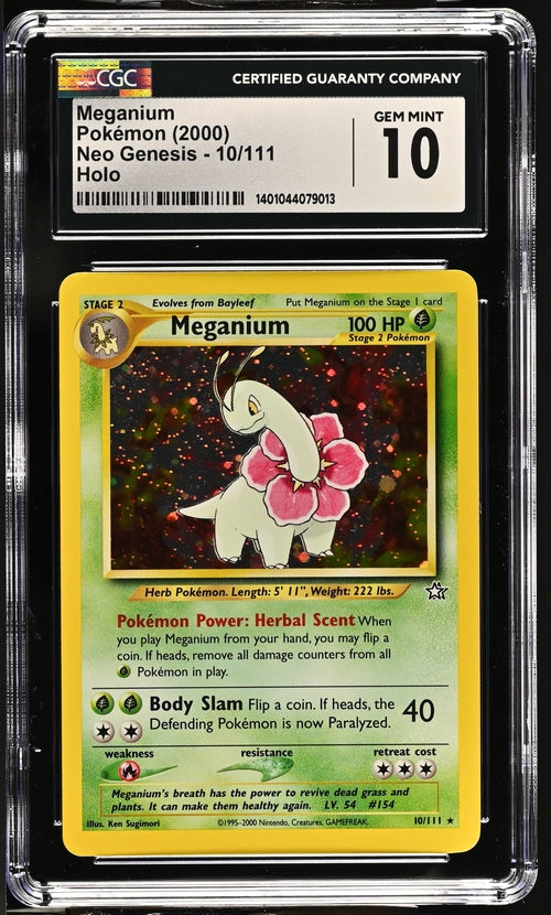 Meganium - Holo 10/111 Neo Genesis CGC 10 1401044079013