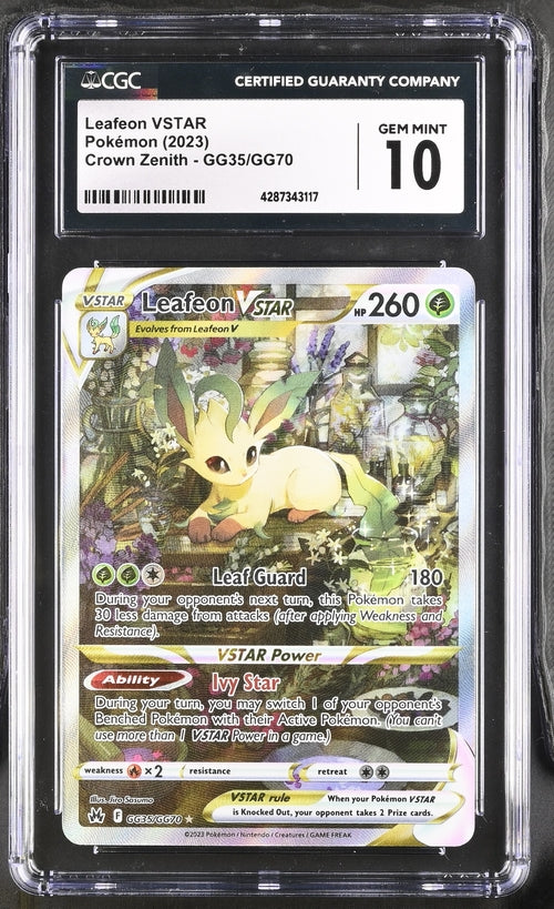 Leafeon VSTAR GG35/GG70 Crown Zenith Galarian Gallery CGC 10 4287343117