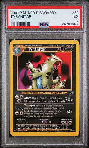 Tyrantiar 31/75 Neo Discovery PSA 5 126751497