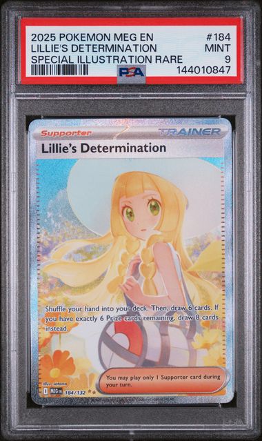 Lillie's Determination 184/132 Mega Evolution Special Illustration Rare PSA 9 144010847