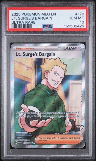 Lt. Surge's Bargain 170/132 Mega Evolution PSA 10 155580425