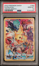 Pikachu Secret Crown Zenith 160/159 PSA 10 72181269