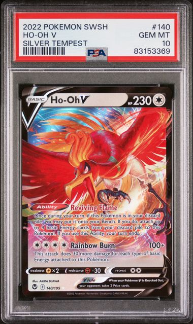 Ho-oh V 140/195 Silver Tempest PSA 10 83153369