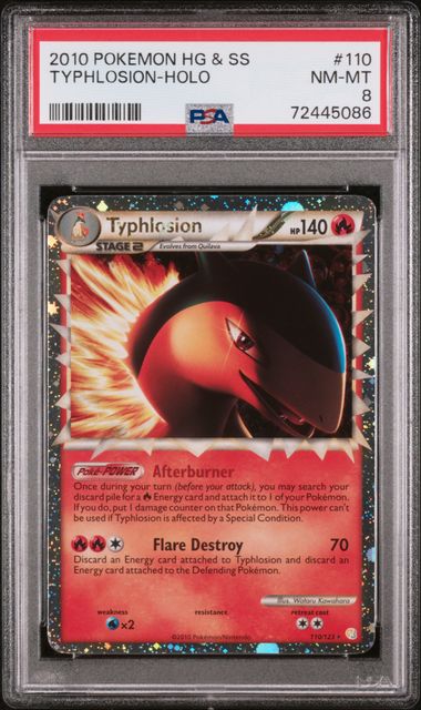 Typhlosion 110/123 HeartGold & SoulSilver PSA 8 72445086