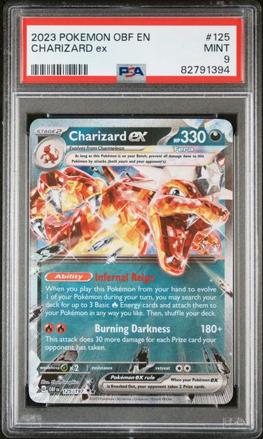 Charizard ex 125/197 Obsidian Flames PSA 9 82791394