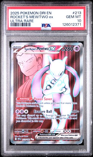 Team Rocket's Mewtwo ex 213/182 Destined Rivals PSA 10 126012371