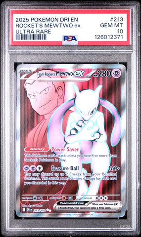 Team Rocket's Mewtwo ex 213/182 Destined Rivals PSA 10 126012371