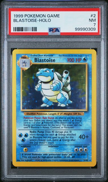 Blastoise 2/102 Base Set Unlimited PSA 7 99990309