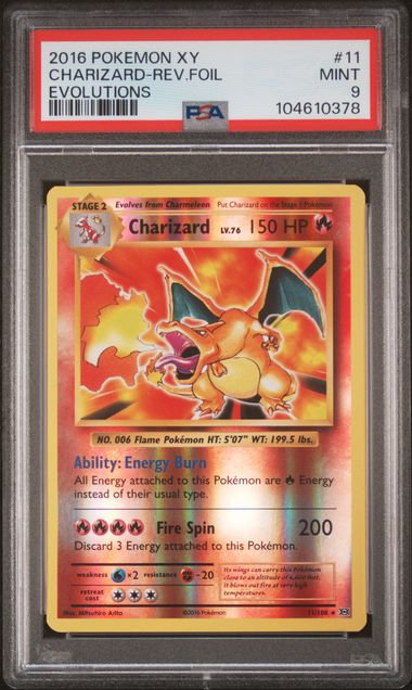 Charizard 11/108 Evolutions PSA 9 104610378