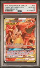 Charizard & Braixen GX 22/236 Cosmic Eclipse PSA 10 101446804
