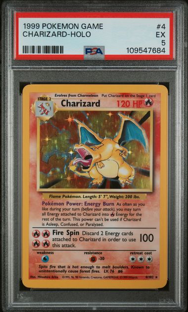 Charizard - Holo 4/102 Base Set PSA 5 109547684