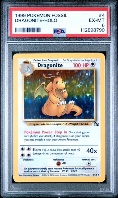 Dragonite - Holo 4/62 Fossil PSA 6 112898790