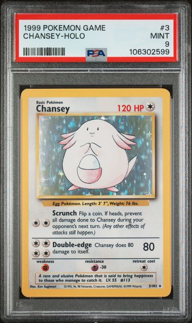 Chansey - Holo 3/102 Base Set PSA 9 106302599