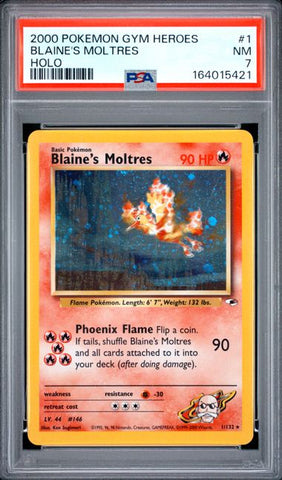 Blaine's Moltres - Holo 1/132 Gym Heroes PSa 7 164015421
