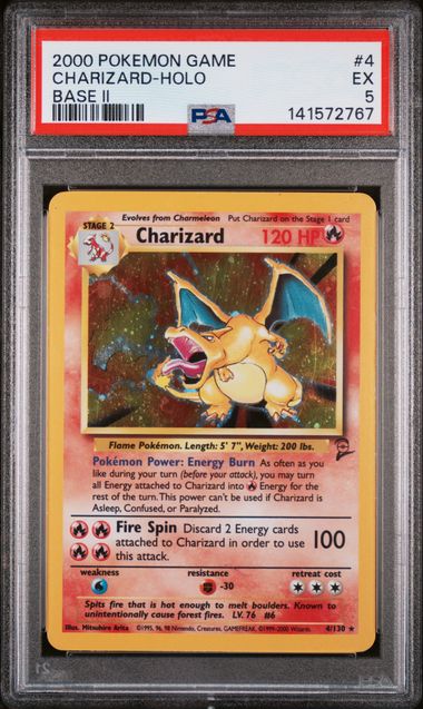 Charizard - Holo 4/130 Base Set 2 PSA 5 141572767