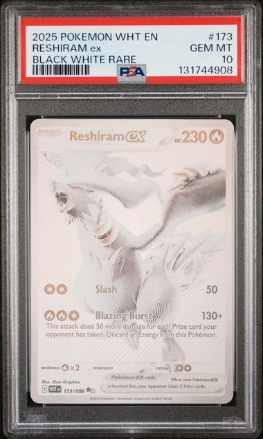 Reshiram ex 173/086 White Flare PSA 10 131744908