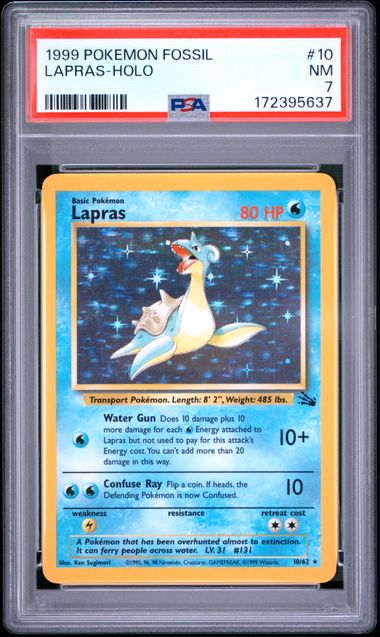 Lapras 10/62 Fossil Holo PSA 7 172395637