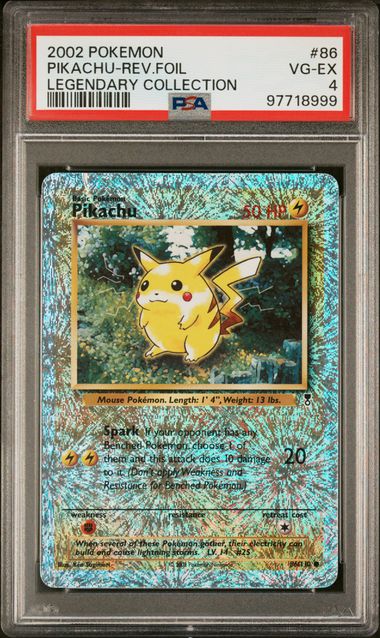 Pikachu - Rev. Holo 86/110 Legendary Collection PSA 4 97718999
