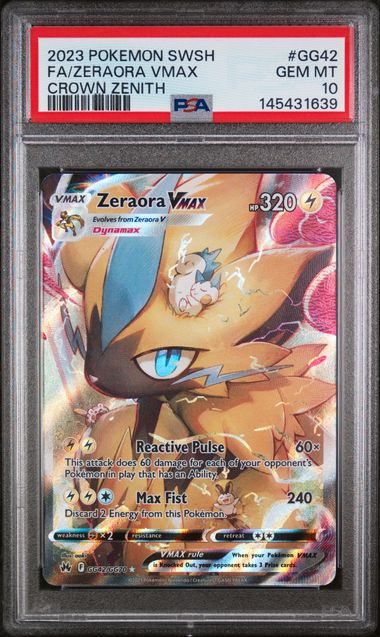 Zeraora VMAX GG42/GG70 Crown Zenith PSA 10 145431639