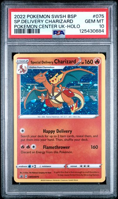 Special Delivery Charizard SWSH075 Pokemon Center UK Promo PSA 10 125430684