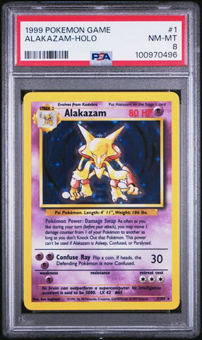Alakazam 1/102 Base Set Unlimited PSA 8 100970496