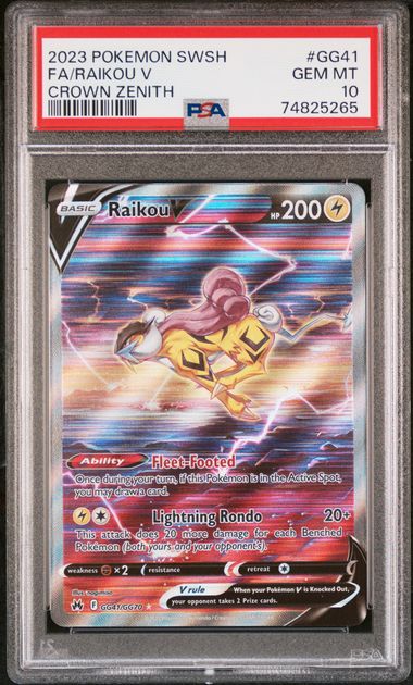 Raikou V GG41/GG70 Crown Zenith PSA 10 74825265