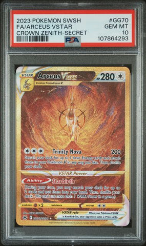 Arceus VSTAR GG70/GG70 Crown Zenith PSA 10 107864293