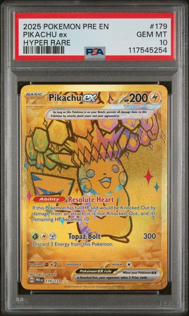 Pikachu ex 179/131 Prismatic Evolutions PSA 10 117545254
