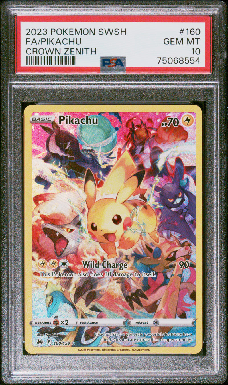 Pikachu 160/159 Crown Zenith PSA 10 75068551