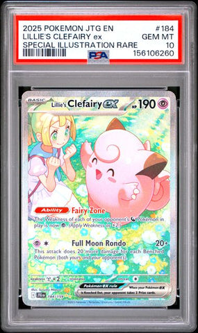 Lillie's Clefairy ex 184/159 Journey Together Special Illustration Rare PSA 10 156106260