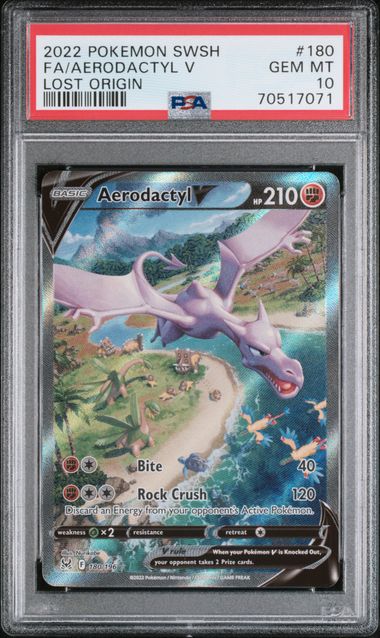 Aerodactyl V 180/196 Lost Origin PSA 10 70517071