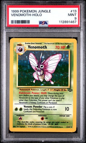 Venomoth - Holo 13/64 Jungle PSA 9 112891467