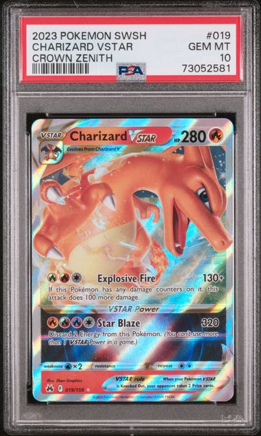 Charizard VSTAR 019/159 Crown Zenith PSA 10 73052581
