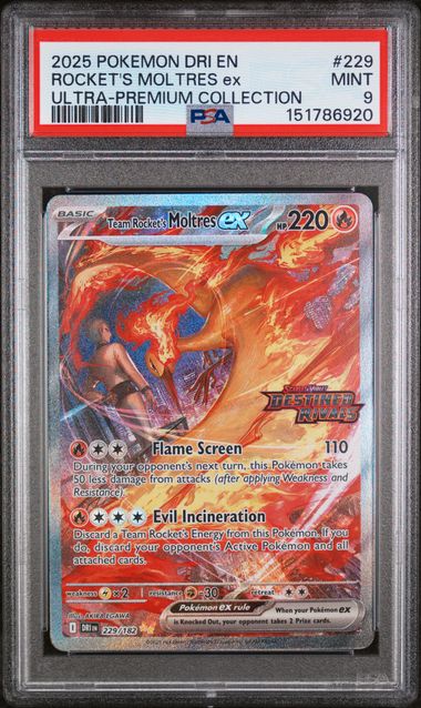 Team Rocket's Moltres ex (Stamped) 229/182 Destined Rivals PSA 9 151786920