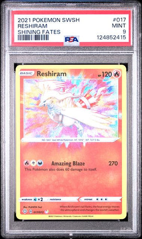 Reshiram 017/072 Shining Fates PSA 9 124852415