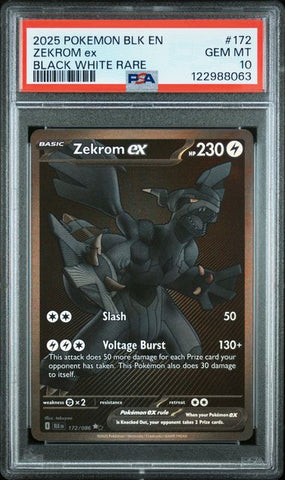 Zekrom ex 172/086 Black Bolt PSA 10 122988063