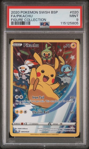 Pikachu SWSH020 Black Star Promo PSA 9 115125805