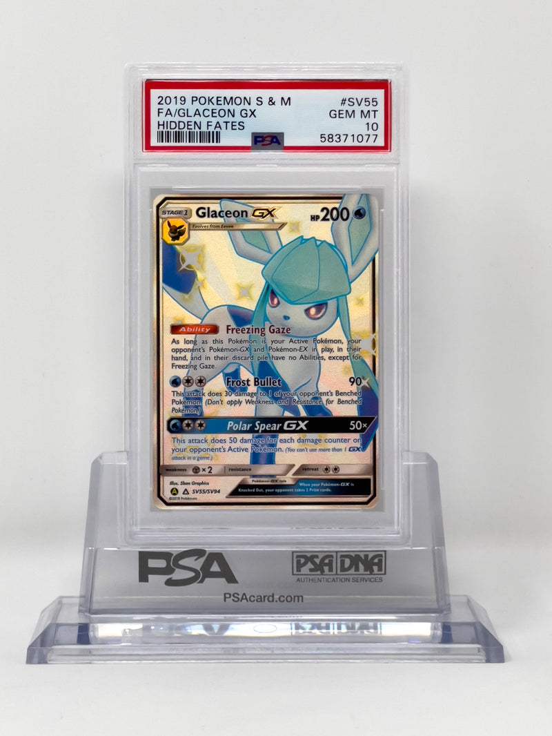 Glaceon GX SV55/SV94 Hidden Fates PSA 10 58371077