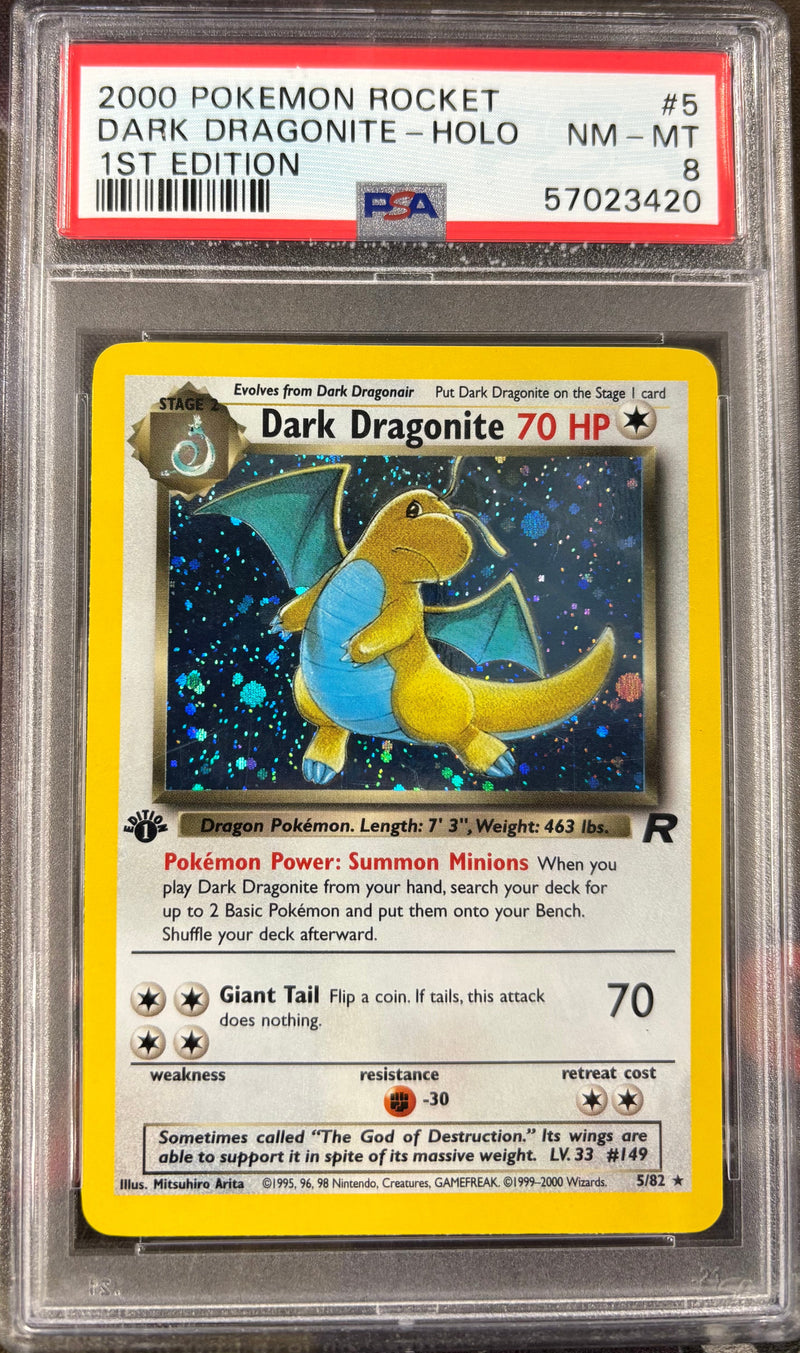 Dark Dragonite 5/82 Team Rocket 1st Edition PSA 8 57023420