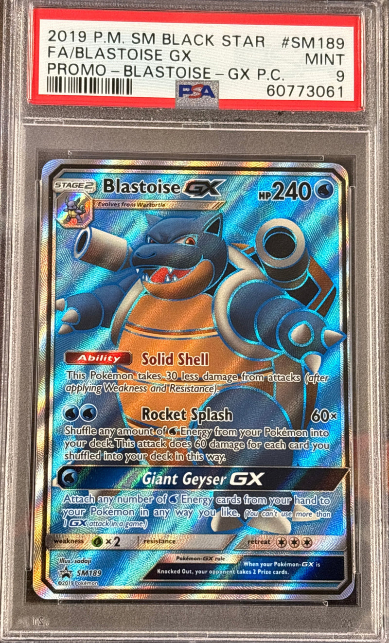 Blastoise GX SM189 Black Star Promo PSA 9 60773061