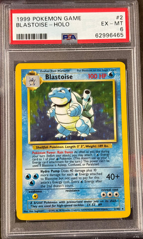 Blastoise 2/102 Base Set PSA 6 62996465