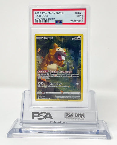 Bidoof GG29/GG70 Crown Zenith PSA 9 71825032