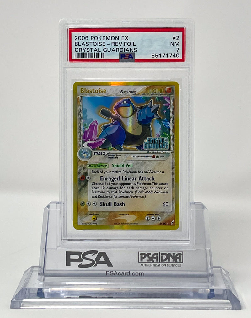Blastoise 2/100 Crystal Guardians Reverse PSA 7 55171740